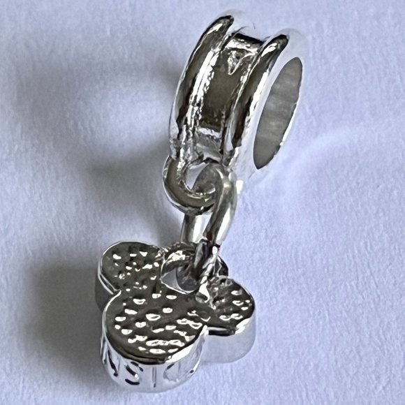 Vtg Disney Mickey Mouse Charm European Bead Slider SilverPlated Austrian Crystal - Picture 8 of 10
